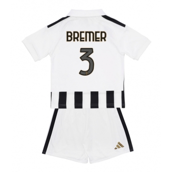 Billige Fotballdrakt Juventus Gleison Bremer #3 Replika Hjemmedraktsett Barn 2026-27 Kortermet (med bukser)